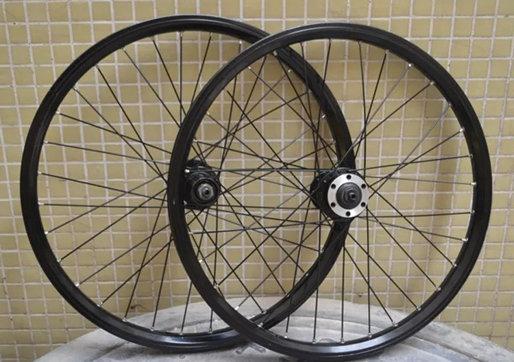 Discount 20 inch MTB Mountain Bikes Bicycles Wheelset wheel Rim 32 Hole Quick release hub Disc Brake wheel 5