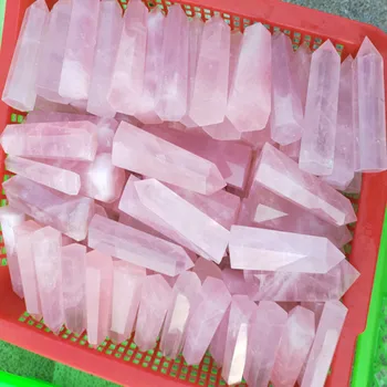 

100% natural rose crystal wand healing wholesale price for Christmas gifts 1kg