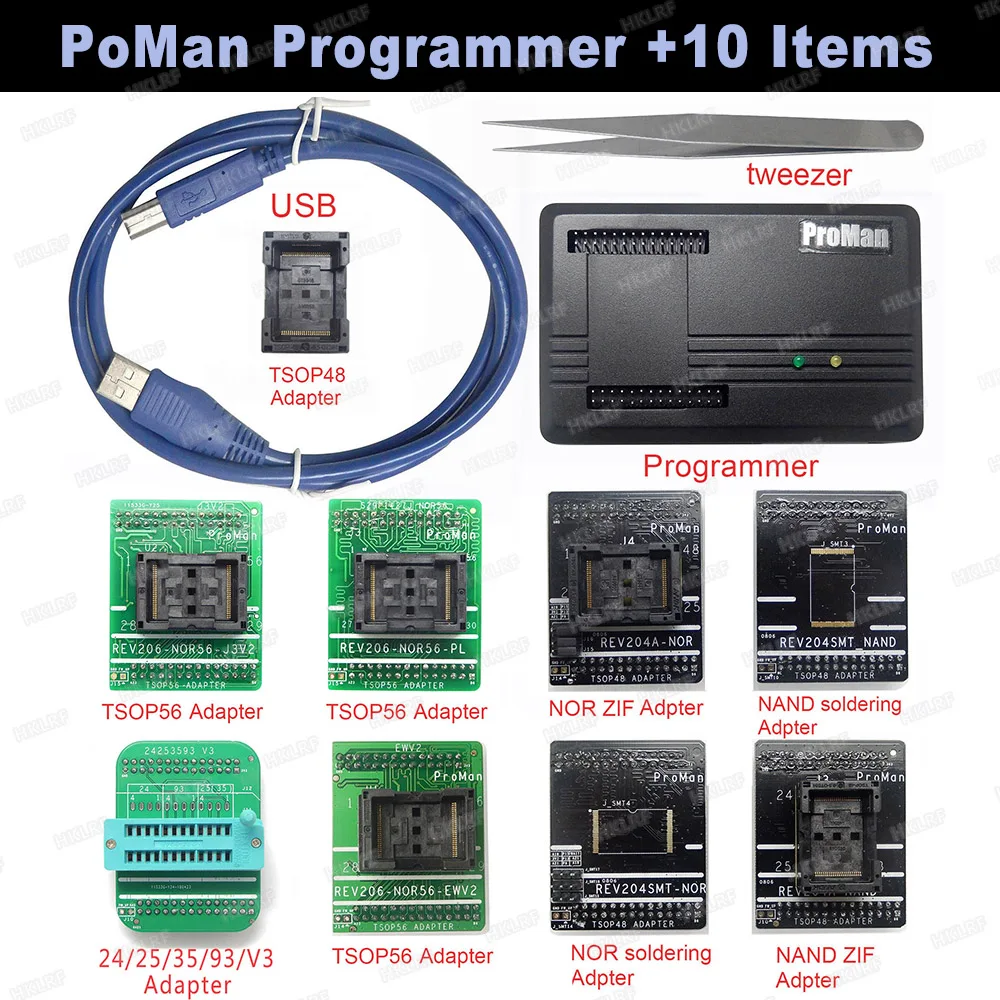 ProMan NAND TSOP48/56 FLASH Programmer chip Data Recovery Copy Repair ...