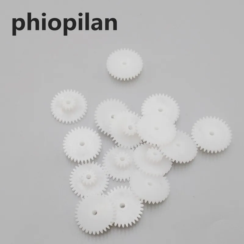 PHIOPILAN 0 5 модуля 32T 12T 3212 2B пластиковая двойная шестерня диафрагма 2 05 мм редуктор