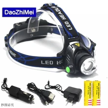 5000 lumens led headlamp cree xml t6 xm-l2 Headlights Lantern 4 mode waterproof torch head 18650 Rechargeable Battery Newest