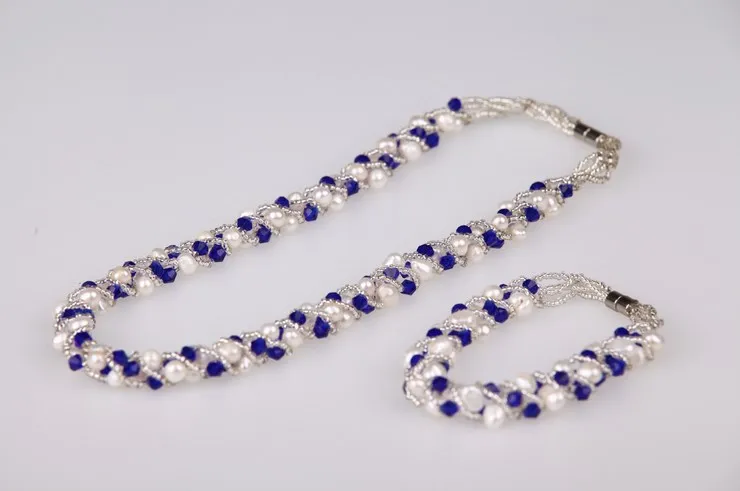 

Fashion Real Freshwater Pearl Jewelry Set, Bridal Jewellery Set, Exquisite Bridal Wedding Jewelry Set Accessory