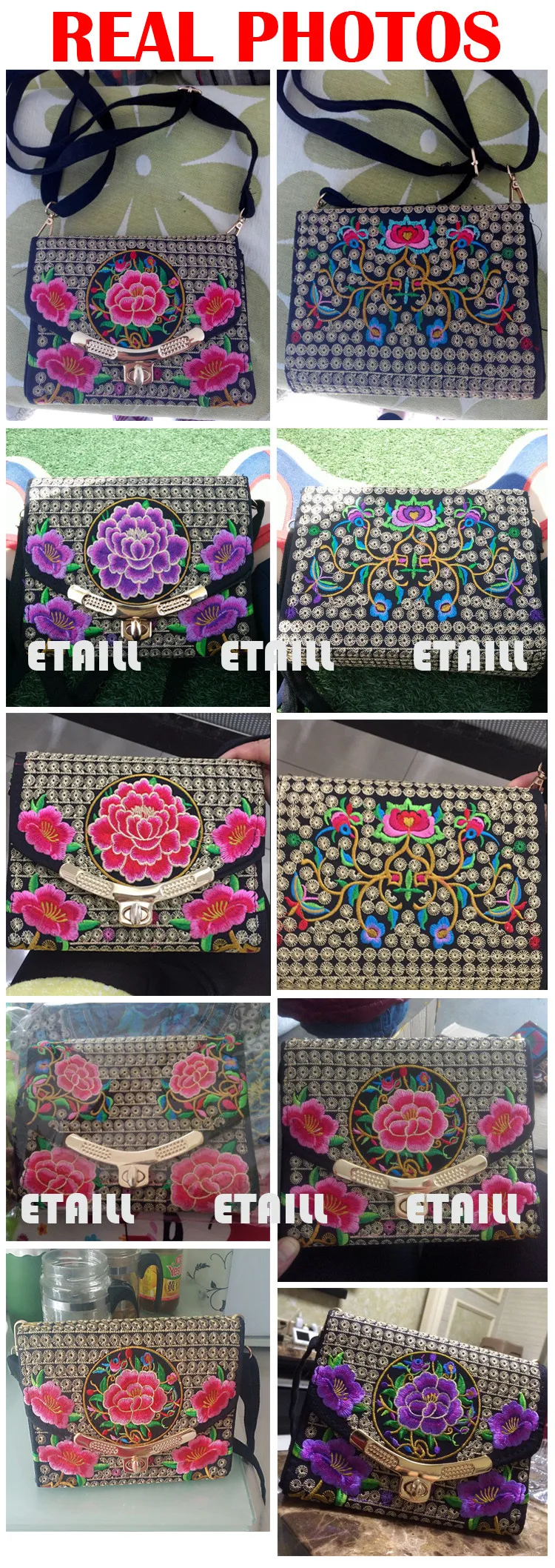 Embroidered bag handmade