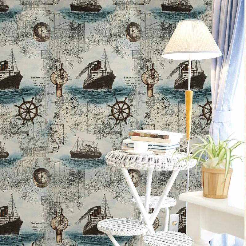 الأزرق المشارب pvc الفينيل لديهم الغراء للماء الطفل الطفل نوم التلفزيون الأثاث خزانة الباب الخلفي المكتب جدار ملصقا