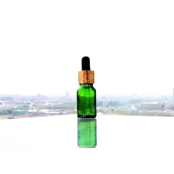 

Hot sale 10pcs 10ml green glass bottle with dropper, Small shading glass bottle, 10cc glass essential oil container