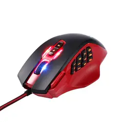 19 клавиш Профессиональный RGB игровая мышь 3D оптический проводной лазер игровая мышь с боковыми кнопками и регулируемой подсветкой