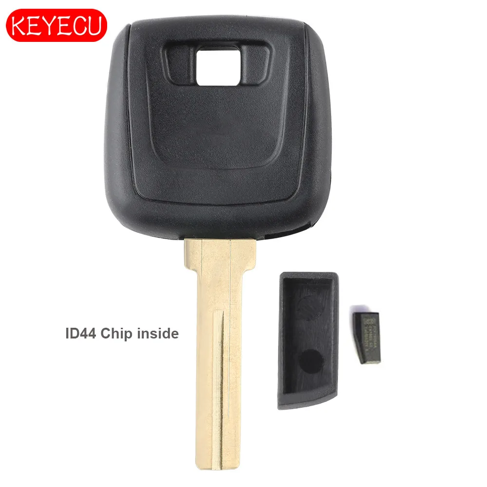 Брелок для ключей зажигания Keyecu Uncut ID44 чип Volvo S90 V90 S70 C70 97 2004 LQNP2T APU|Ключ от авто| |