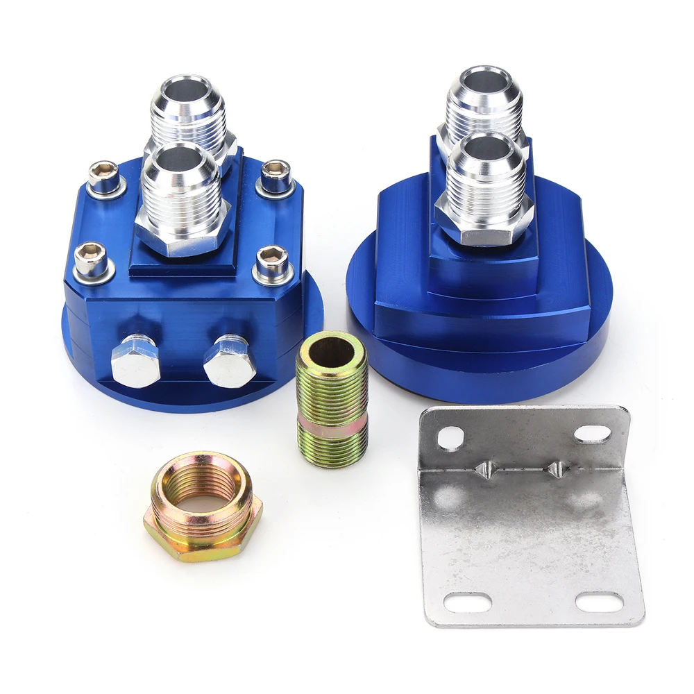 

Oil Filter Relocation Male Sandwich Fitting Adapter Plate Kit Fits for 3/4X16 / 20X1.5