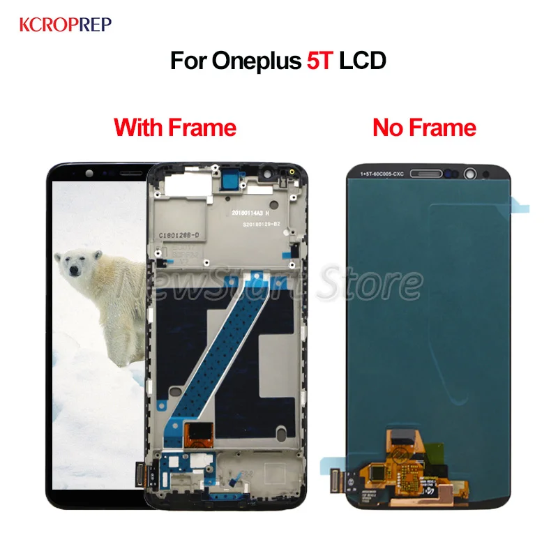 

For Oneplus 5T LCD Display Touch Screen Digitizer Assembly 100% New 6.01" For Oneplus 5T lcd Replacement Accessory With Frame