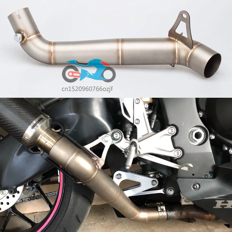 motorcycle exhaust link pipe mid pipe stainless steel fit for 51mm