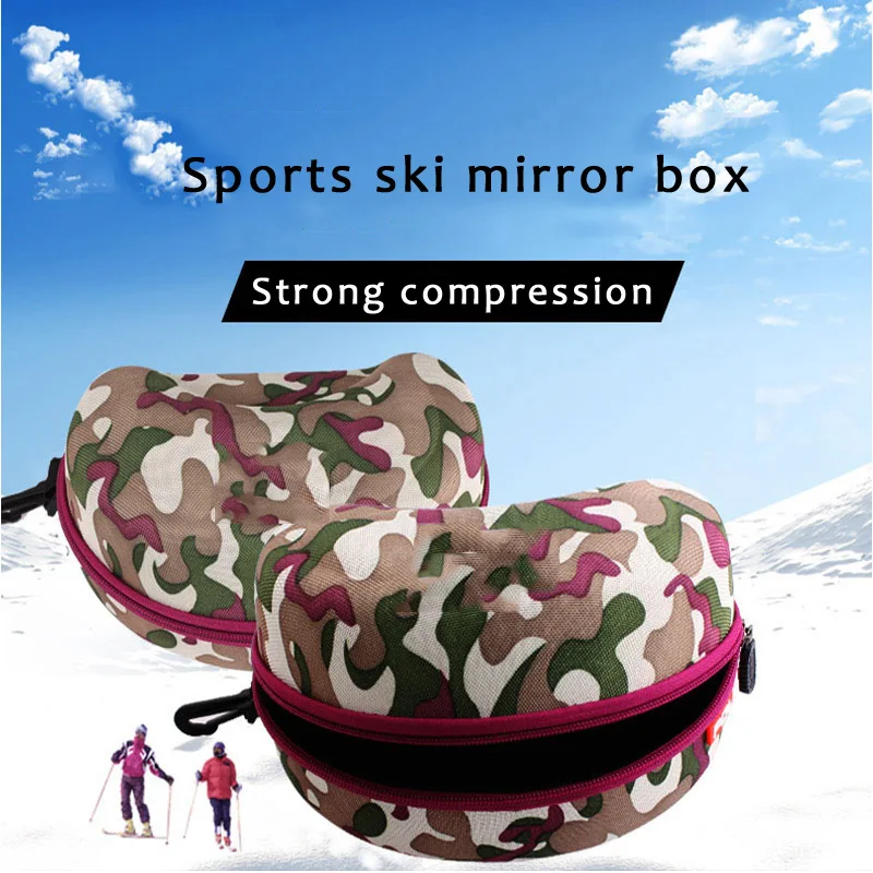 Лыжные очки футляр для очков Чехол сумка для хранения безопасность молния носить подходящий Жесткий Чехол подставка сноуборд очки с держателем линз Nieve Box