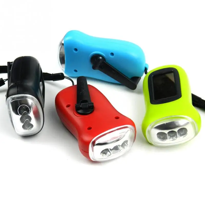 

Portable LED Hand Crank Dynamo Flashlight Torch Outdoor Camping Mountaineering Night Linternas