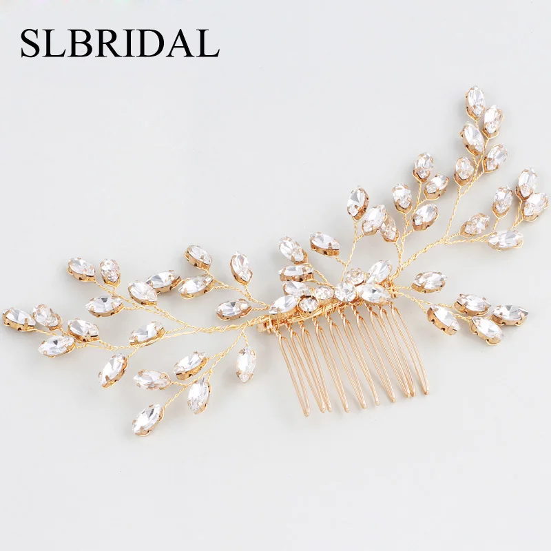 Bridal-Gown-Headpiece-Rhinestone-Decoration-Bridal-Bobby-Hair-Pin-Delights-Women-Headdress-Wedding-Hair-Comb-Gold