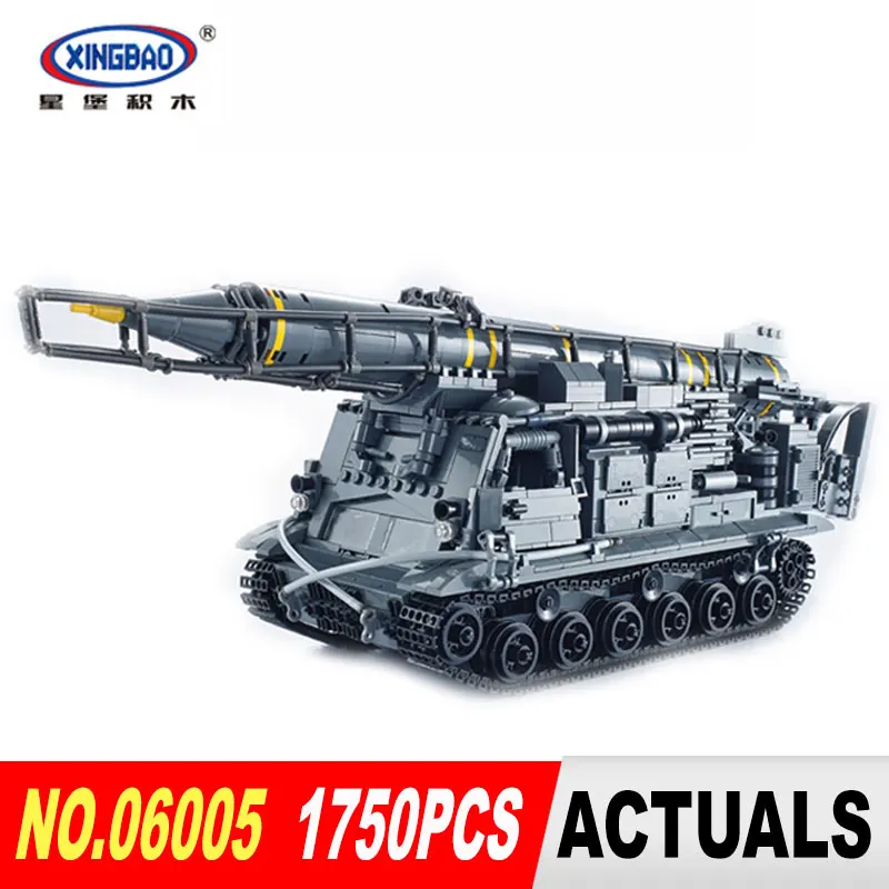 

Xingbao 06005 1750Pcs Military Series The 8U218 TEL 8K11 Set Building Blocks Bricks Children Educational Boy`s Toys Model Gifts