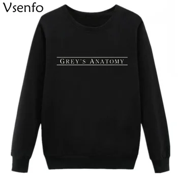 

Vsenfo Womens Hoodies Grey'S Anatomy Letters Printed Sweatshirt Crewneck Pullover Long Sleeve Sweatshirts Autumn Coat