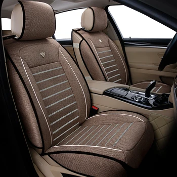 

Universal flax car seat covers For KIA K2K3K4K5 Kia rio Cerato Sportage Optima Maxima carnival auto accessories car stickers