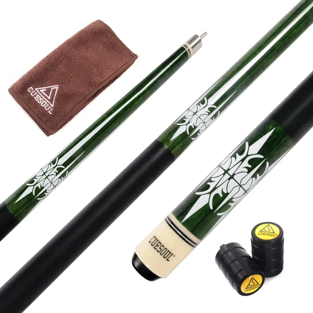 

Cuesoul CSPC035 58 inch Canadian Maple Wood 1/2 Jointed Pool Cue Stick Billiard Cue Cue With Quick Release Joint, 13mm Cue Tips