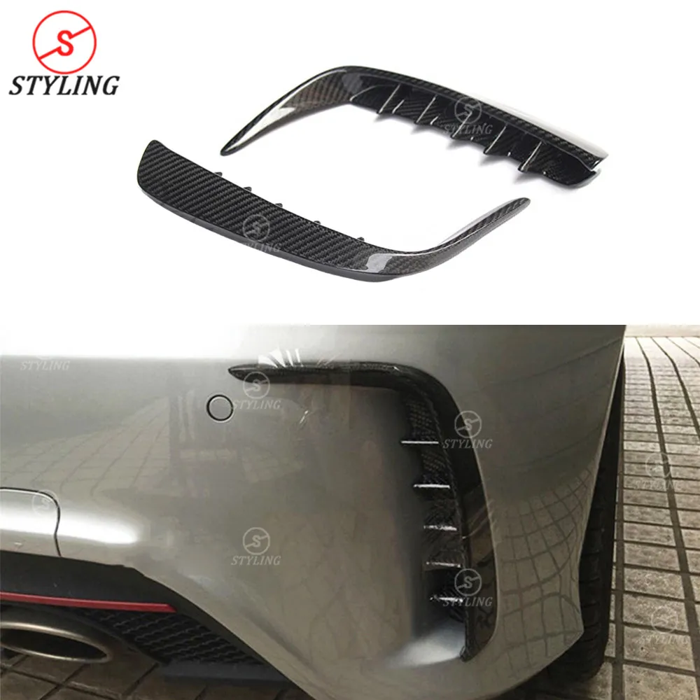 

For Mercedes A45 AMG Rear Canard W176 A250 A260 For Brabus Style Carbon Fiber Rear Bumper Splitter Trim 2012 2013 2014 2015