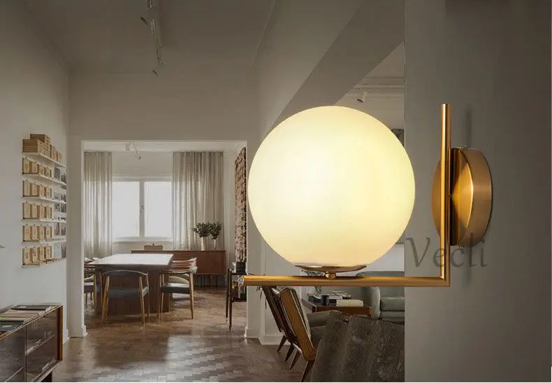 Lâmpada de Parede para Sala Sala de Estar Parede do Quarto Corpo de Ferro Abajur de Vidro Luz do Banheiro Sconce Moderno Levou de Estar Luz Lâmpada Retro Casa Iluminação 5 lamp sconces