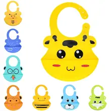 Kidlove милый мультяшный водонепроницаемый нагрудник складной силиконовый Слюнявчик