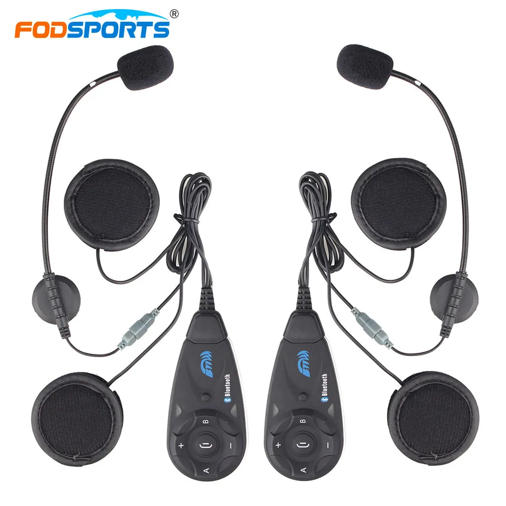 

Fodsports 2 pc V5 5 Riders motorcycle bluetooth helmet intercom motorbike interphone headset Wireless Communication waterproof