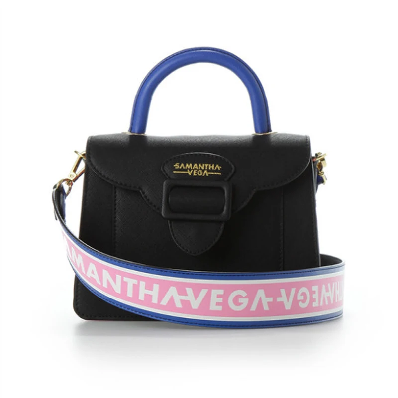 2021 Brand Designer Honey Salon Wide Shoulder Strap Shoulder Bag New  Samantha Vega Handbags Square Messenger Bag Panelled Tote