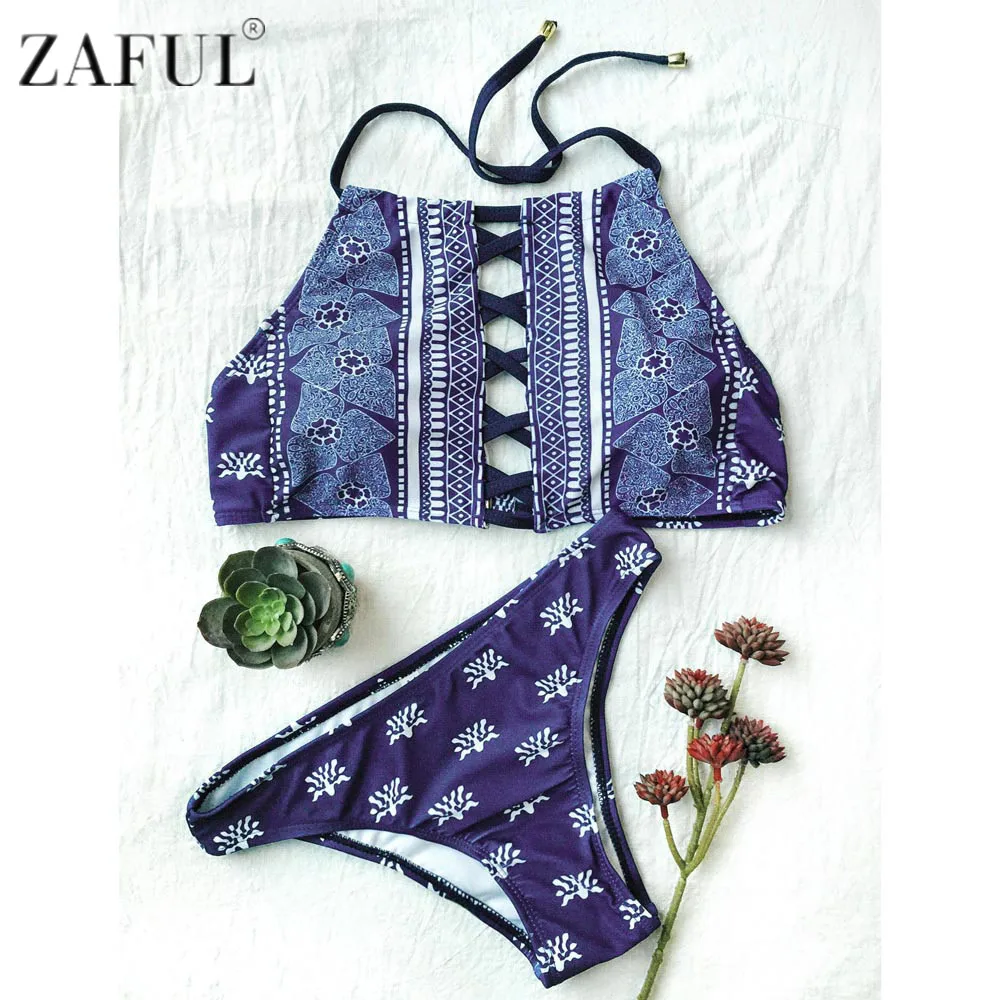 ZAFUL Bikini 2017 Retro Swimwear Women Bikini Set