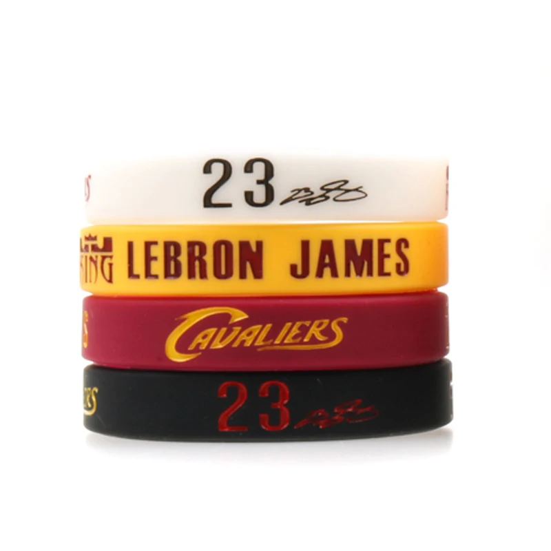 

1PC LeBron James Cavaliers basketball women and men's silicone wristbands fitness sports cuff bracelets accessories