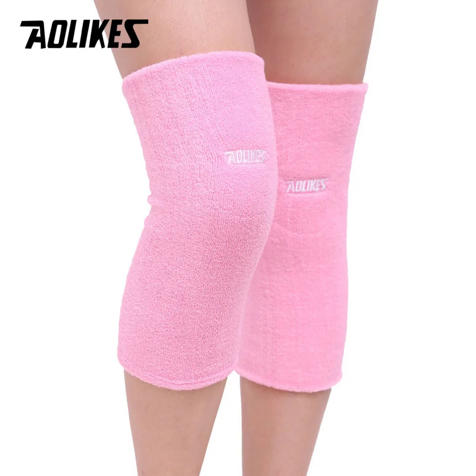 AOLIKES 2PCS/Lot Knee Support Brace Leg Arthritis Injury Gym Sleeve Elasticated Bandage Kneepads Volleyball Cylcing Knee Protect