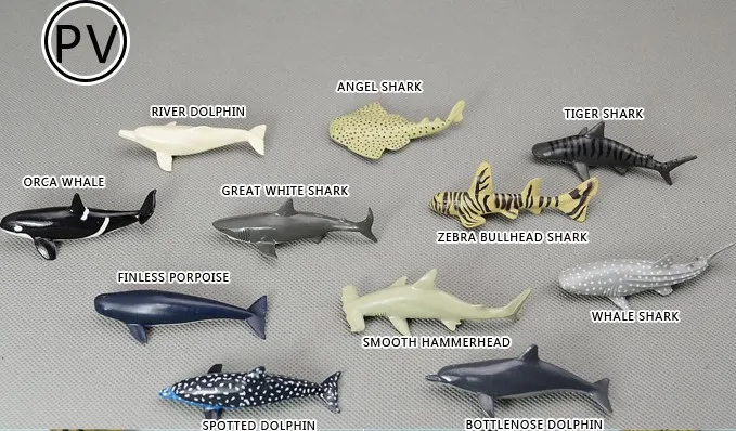 Aliexpress.com : Buy 7cm PVC genuine bulk marine animal model shark