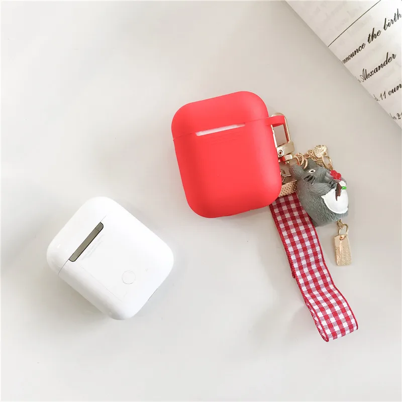 Японский мультяшный наушник чехол для AirPods neigher брелок с Тоторо беспроводные наушники чехол анти-шок для Airpods2 аксессуары