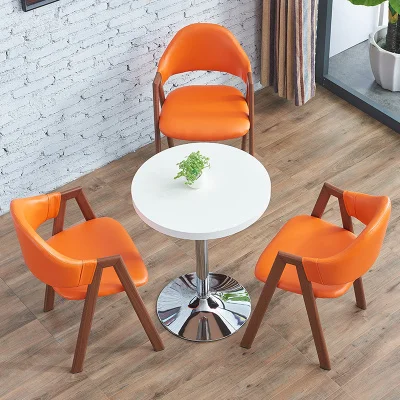 Луи Мода скандинавские простые приемные стол и стулья Повседневная комбинированная Мода железное кафе - Цвет: Cortex