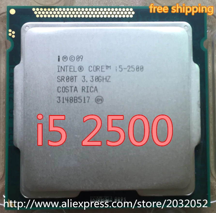 Lntel i5 2500 cpu SR00T 3,30 GHz четырехъядерный LGA1155 6MB cache 95W I5 2500 процессор Рабочая