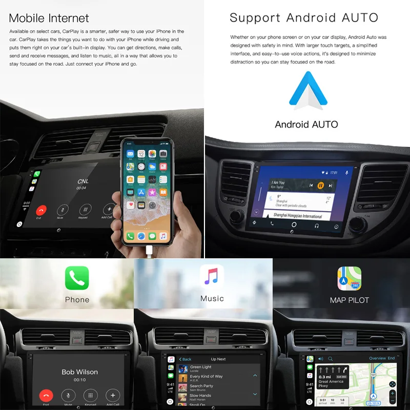 Новое поколение USB CarPlay Dongle для Android Мультимедиа GPS радио со встроенным микрофоном