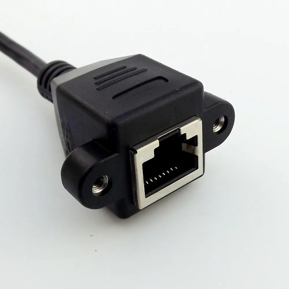 1 шт. RJ45 штекер с угловой до гнездовой панелью Ethernet LAN Сетевой Удлинительный