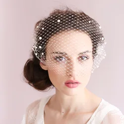 Tulle Bridal Hats with Pearls 2020 Wedding Hats For Brides Wedding Accessories Free Shipping