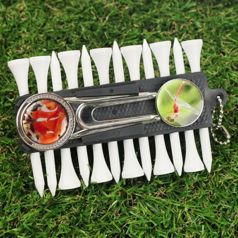 Custom Golf Accessory Set Golf Tee Holder+Golf Tee+Customized Ball