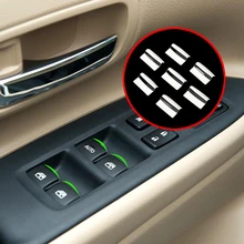 7X кнопки стеклоподъемника из нержавеющей стали для Mitsubishi Outlander 2007-12/ASX 2013-15/Pajero Sport/LANCER-EX
