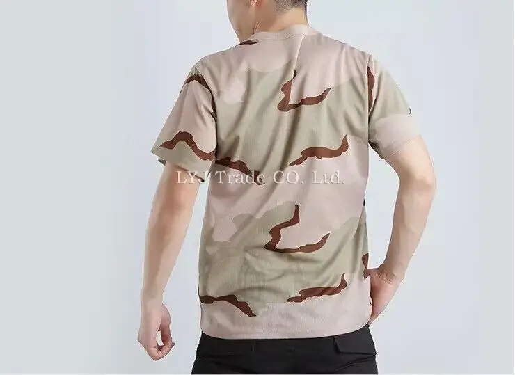 Мужская камуфляжная футболка для охоты на открытом воздухе, дышащая армейская тактическая Боевая Военная сухая Спортивная камуфляжная футболка для кемпинга