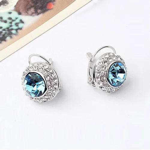 

Korean Style Crystals from Swarovski Drop Earring For Women Fashion Wedding Earrings Engagement Jewelry Brincos Pendientes