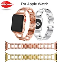 Нержавеющая сталь для Apple Watch Band 38 мм 42 мм, металлический сменный ремешок для спортивных часов для Apple Watch Series 1, Series 2, 3