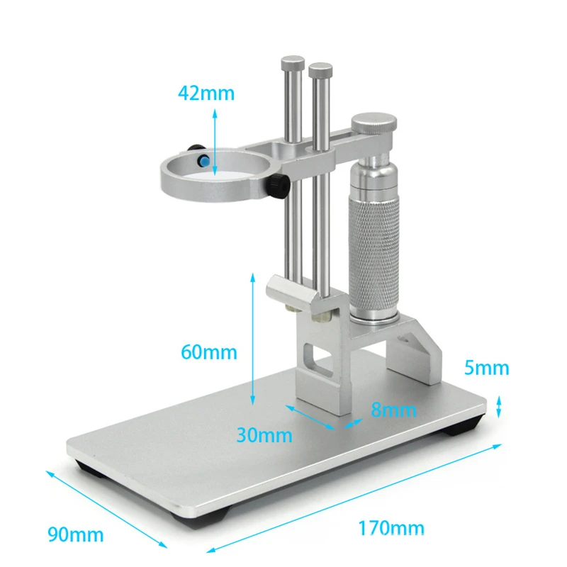 40 мм Калибр алюминиевый сплав цифровой микроскоп кронштейн регулируемая регулировка подъема вертикальный кронштейн