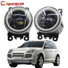 Cawanerl для Porsche Cayenne 955 2002- стайлинга автомобилей 4000LM светодиодный лампы H11 туман светильник Ангел глаз DRL Дневной светильник 12V