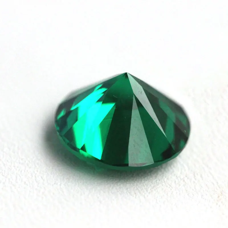 CSJ незакрепленный изумруд круглой огранки наноизумруд для серебряных монтажных