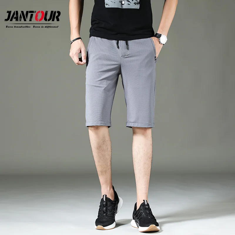 

New Shorts Men Summer thin Breathable Casual Shorts Elastic Boardshorts Solid Short Men's Fashion Mesh cloth Wear Plus Size28-38