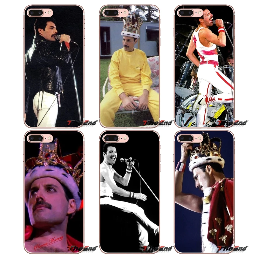 

For iPhone X 4 4S 5 5S 5C SE 6 6S 7 8 Plus Samsung Galaxy J1 J3 J5 J7 A3 A5 2016 2017 TPU Cases Cover Freddie Mercury Queen band