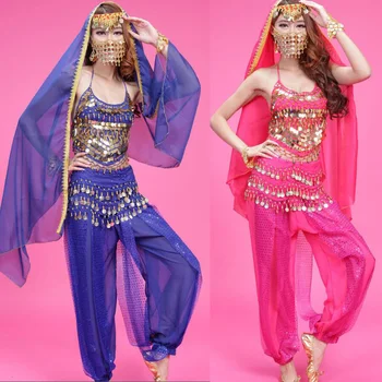 

Tops+Pants+Belt Belly Dance Costume Bollywood Costume Indian Dress Bellydance Dress Womens Belly Dancing Costume Sets 6 Color