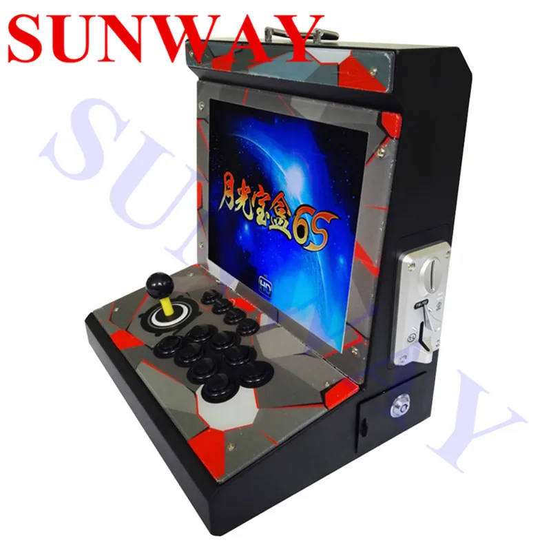 

15 inch Arcade Mini bartop game machine Arcade Video Game Console 1299 in 1/1388 in 1 Pandora's Box 5S/6S with coin selector