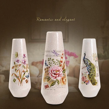 

New European retro ceramic vase hand painted crafts ornaments hotel furniture living room decorative vase