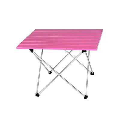 Открытый Портативный Сверхлегкий складной походный стол высокопрочный алюминиевый сплав складной обеденный стол для семьи вечерние для пикника барбекю - Цвет: S Szie Red